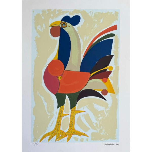 Aldemir Martins - Galo colorido 2 - Serigrafia