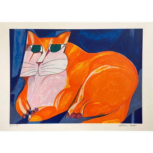 Aldemir Martins - Gato Laranja - Serigrafia