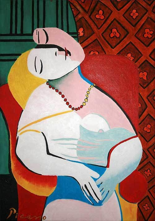 “Le Rêve” gravura de óleo sobre a tela, de Pablo Picasso